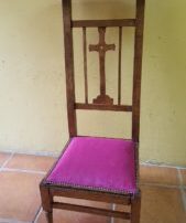 Sillas y puff retapizadas